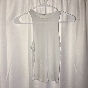 White Aero Ribbed Tank
